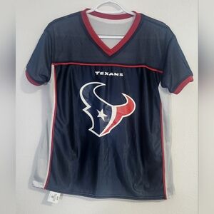 Texans Youth XL Navy and White Reversible V-Neck Jersey